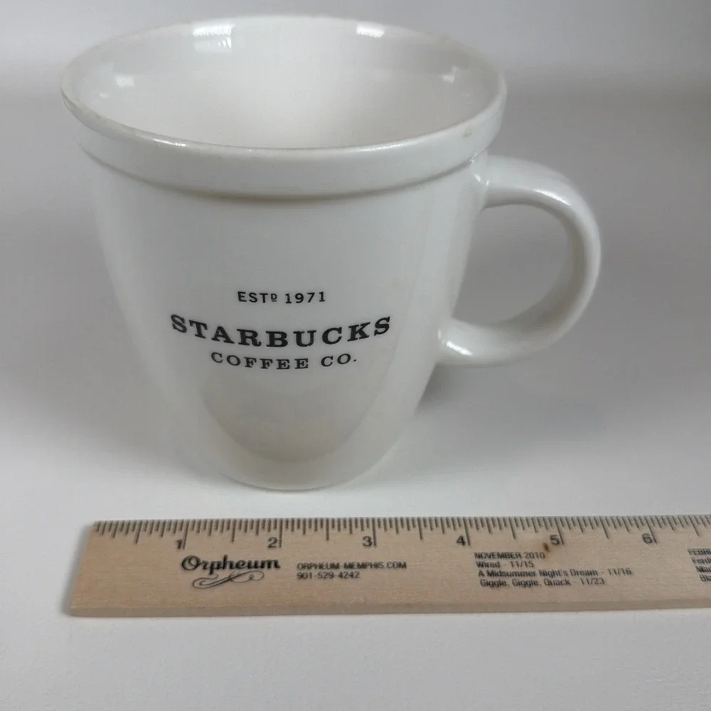 Vintage 2001 Starbucks Barista White Coffee Mug ESTD 1971 Logo